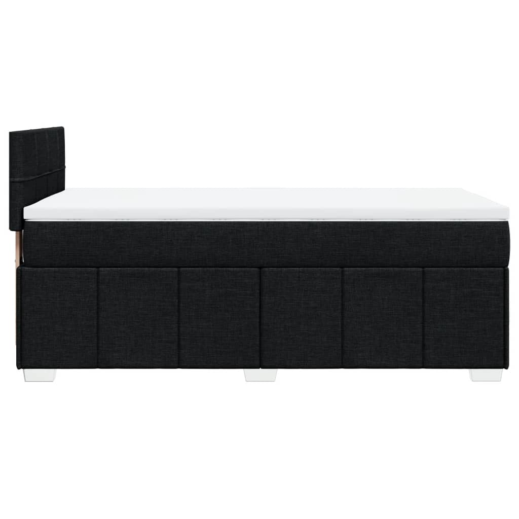 Sommier à lattes de lit avec matelas Noir 90x190 cm Tissu - XIOS