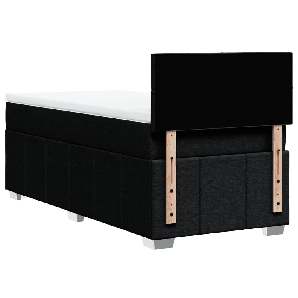 Sommier à lattes de lit avec matelas Noir 90x190 cm Tissu - XIOS