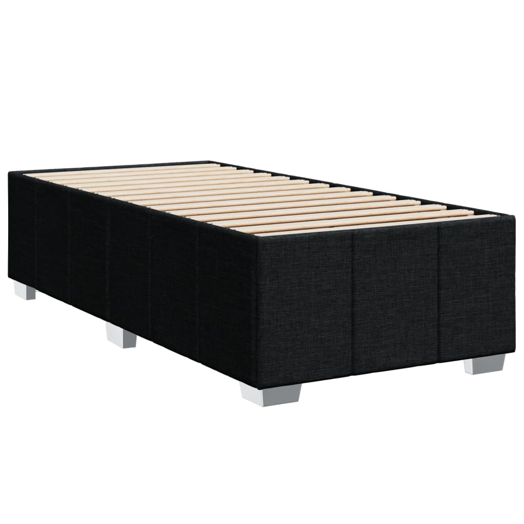 Sommier à lattes de lit avec matelas Noir 90x190 cm Tissu - XIOS