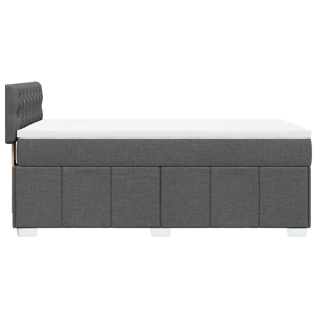 Sommier à lattes de lit et matelas Gris foncé 90x190 cm Tissu - XIOS
