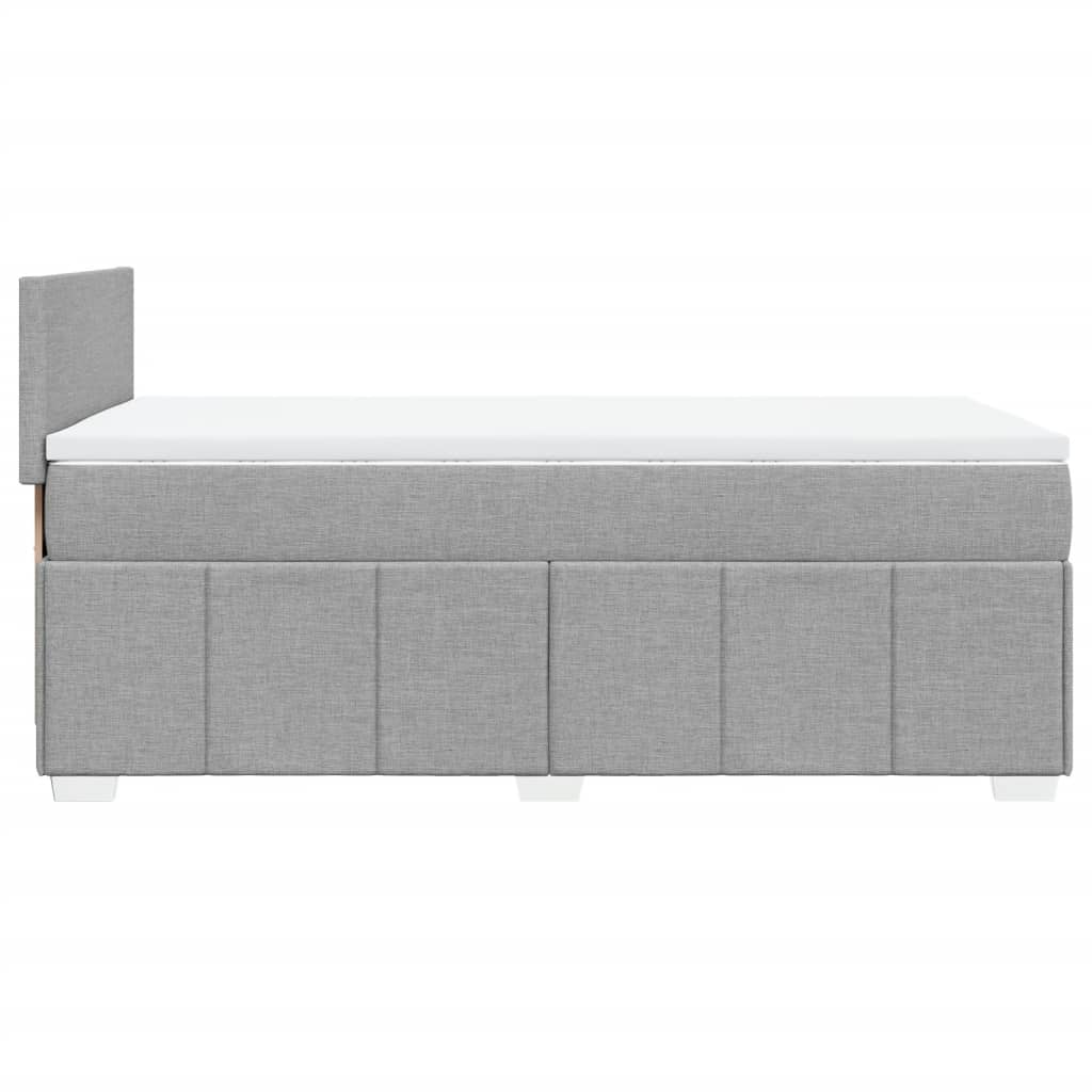 Sommier à lattes de lit avec matelas Gris clair 90x200 cm Tissu - XIOS