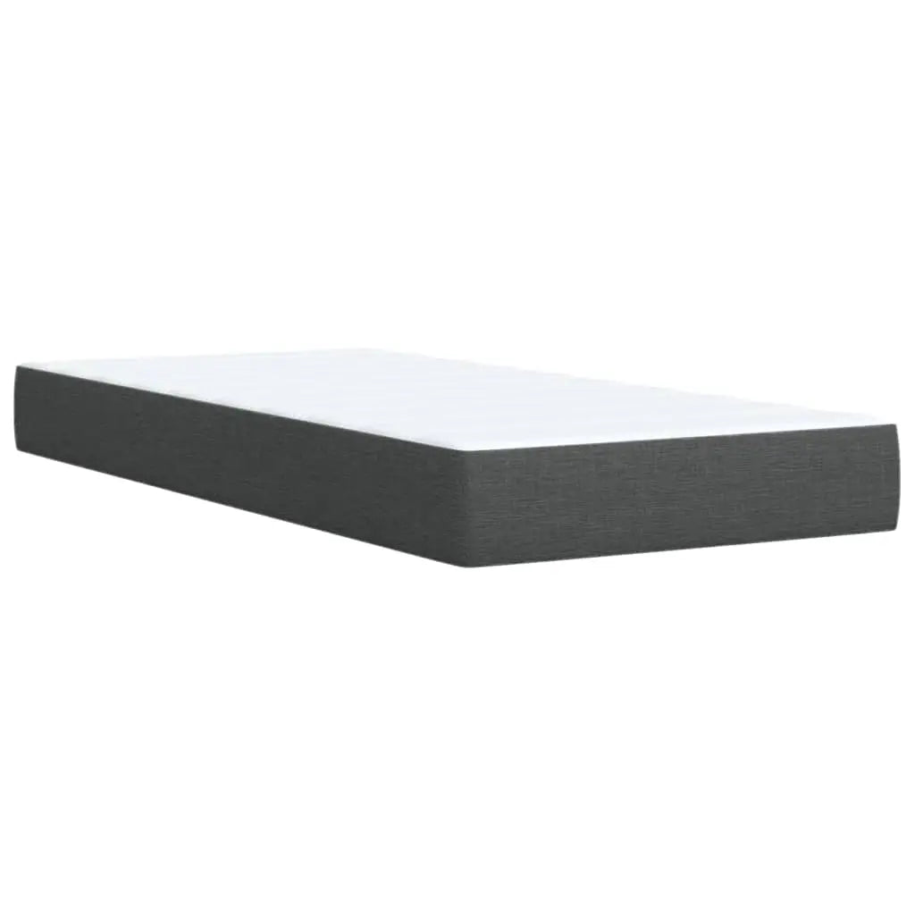 Sommier à lattes de lit avec matelas Gris foncé 90x200 cm Tissu - XIOS