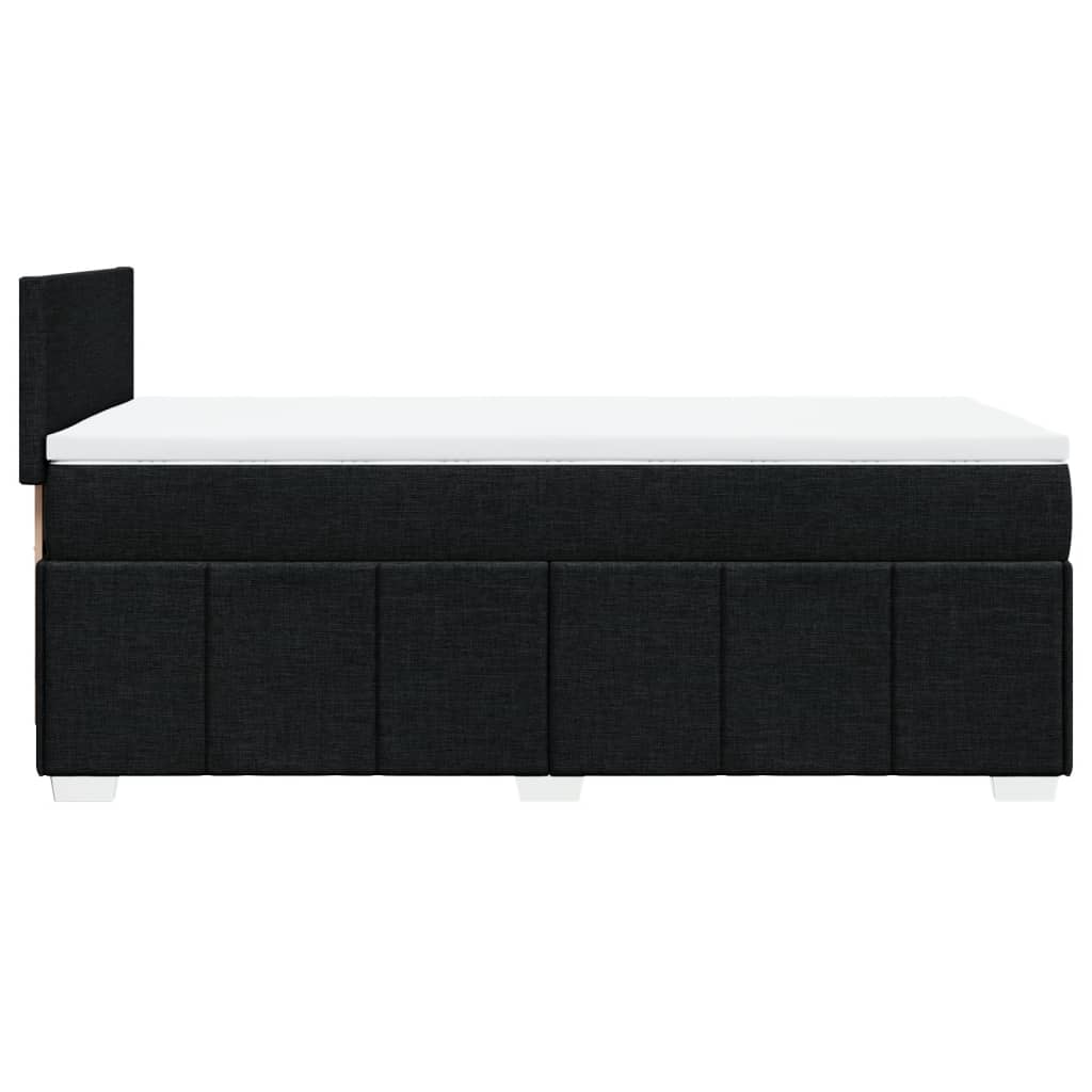 Sommier à lattes de lit avec matelas Noir 90x200 cm Tissu - XIOS