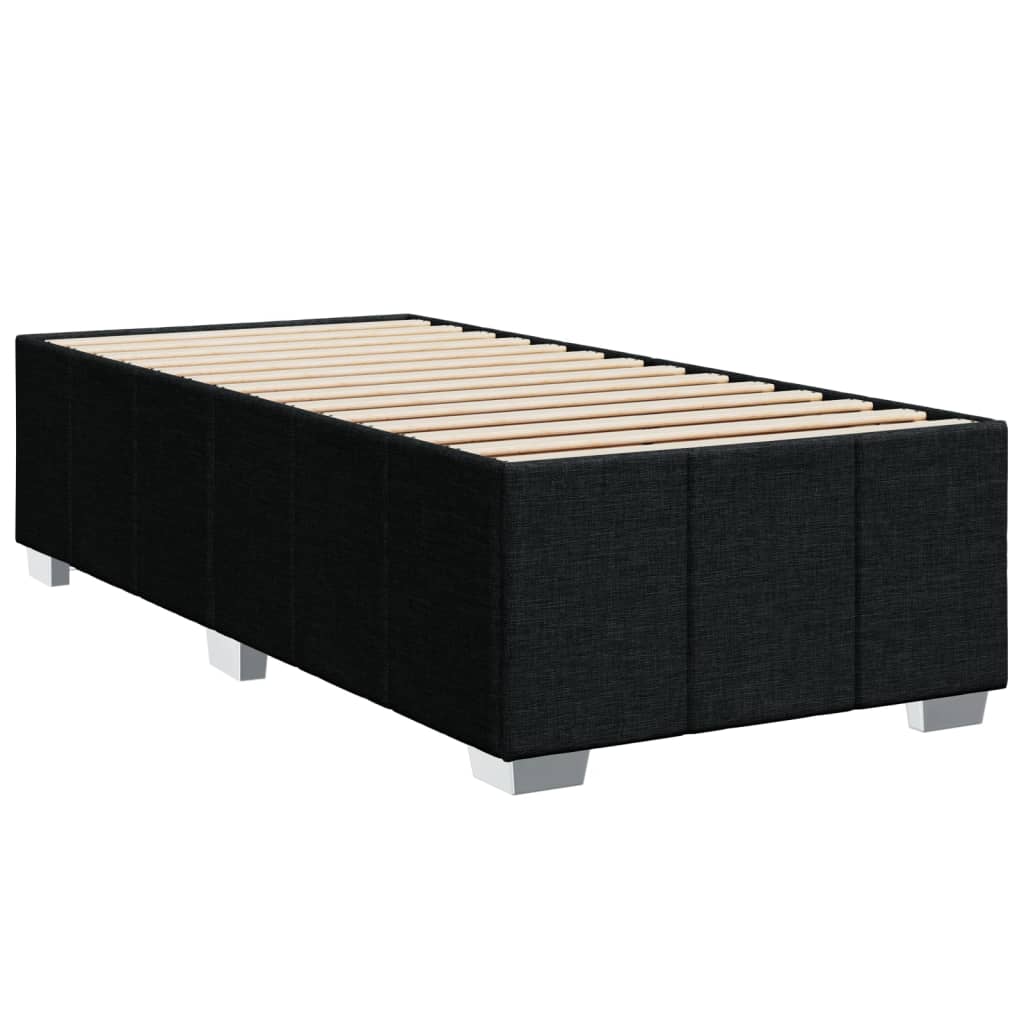 Sommier à lattes de lit avec matelas Noir 90x200 cm Tissu - XIOS