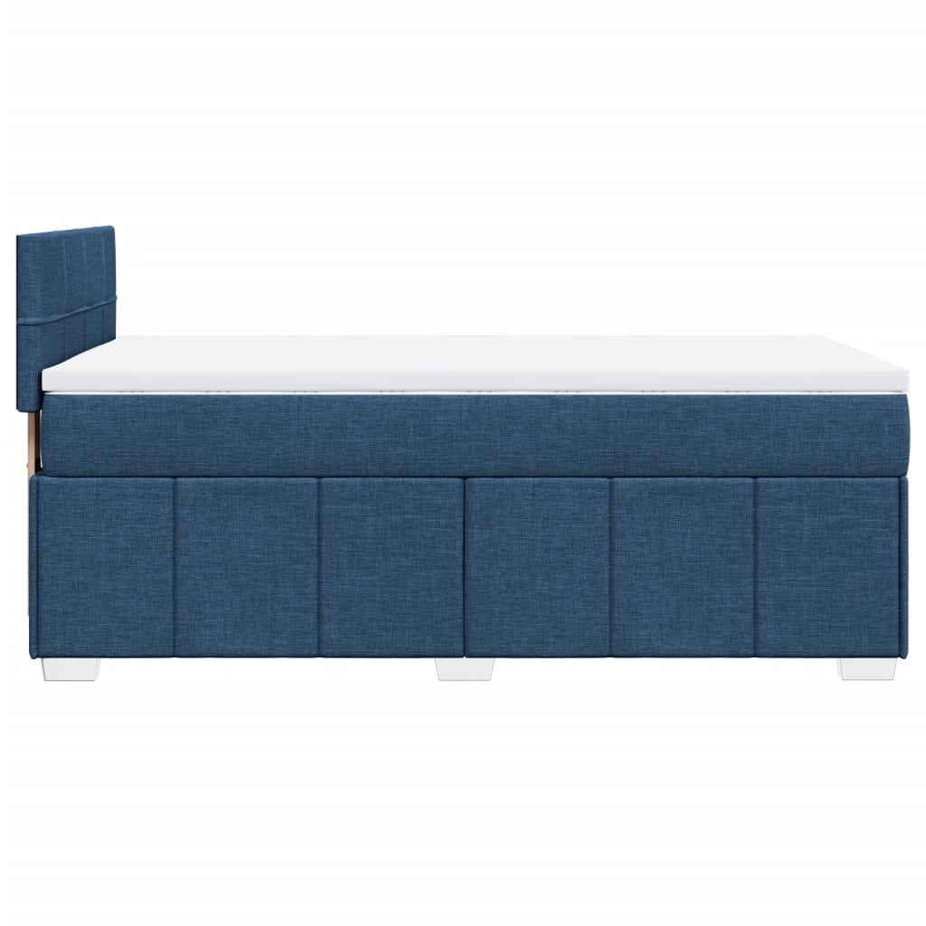 Sommier à lattes de lit avec matelas Bleu 90x200 cm Tissu - XIOS