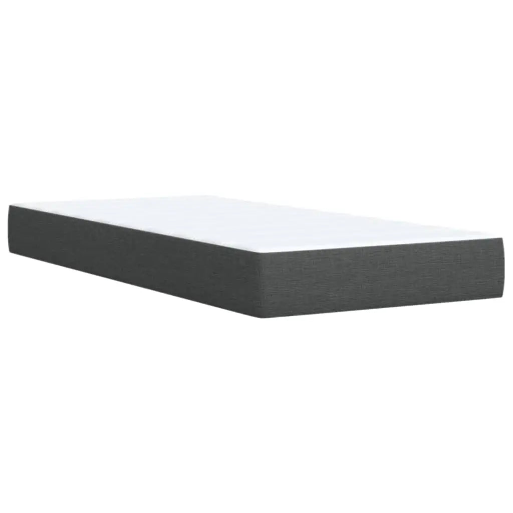 Sommier à lattes de lit avec matelas Gris foncé 90x200 cm Tissu - XIOS