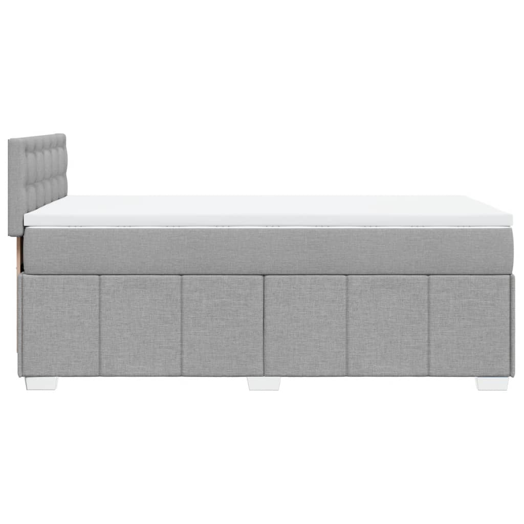 Sommier à lattes de lit avec matelas Gris clair 90x200 cm Tissu