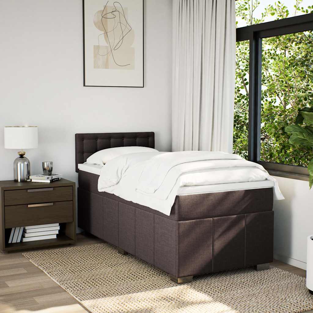 Sommier à lattes de lit avec matelas Marron foncé 90x200 cm - XIOS