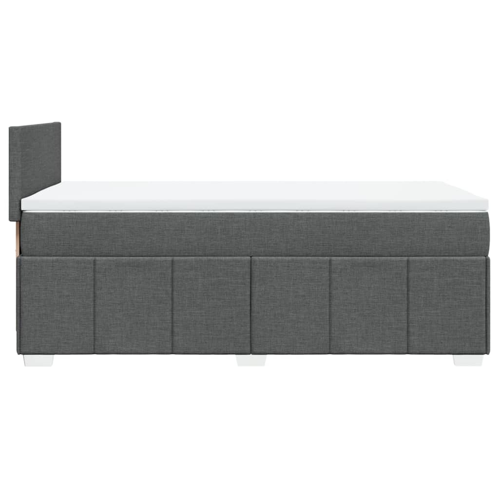 Sommier à lattes de lit avec matelas Gris foncé 100x200cm Tissu - XIOS