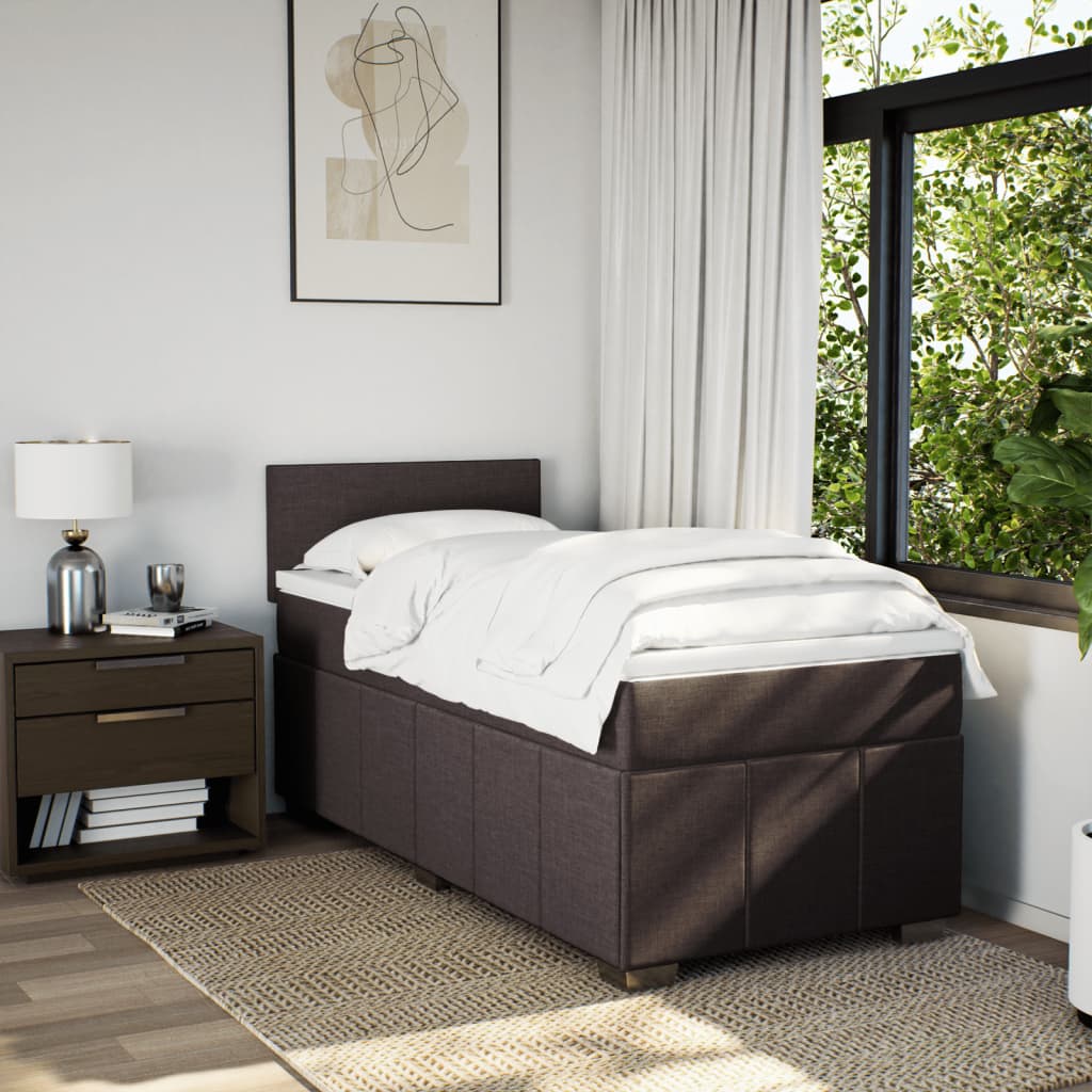 Sommier à lattes de lit avec matelas Marron foncé 100x200 cm - XIOS