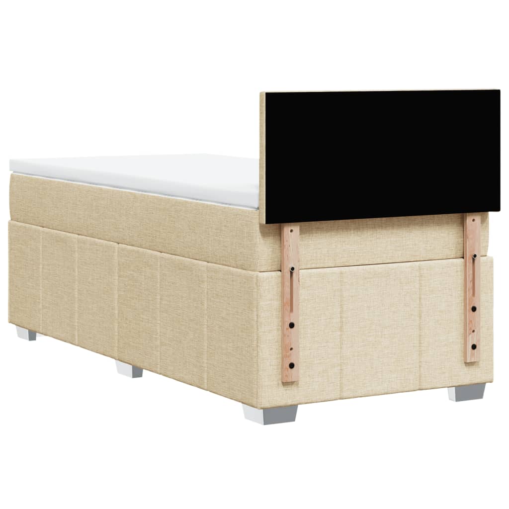 Sommier à lattes de lit avec matelas Crème 100x200 cm Tissu - XIOS