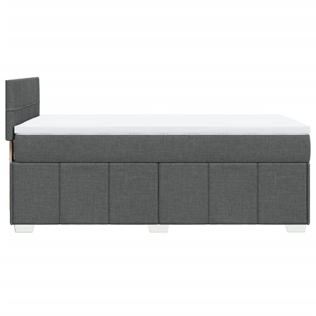 Sommier à lattes de lit avec matelas Gris foncé 100x200cm Tissu - XIOS