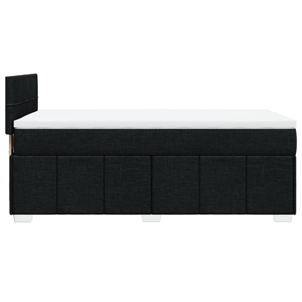 Sommier à lattes de lit avec matelas Noir 100x200 cm Tissu - XIOS