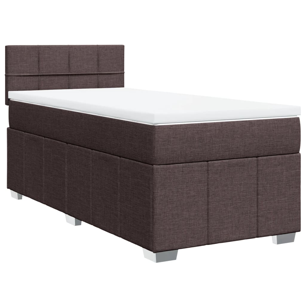 Sommier à lattes de lit avec matelas Marron foncé 100x200 cm - XIOS
