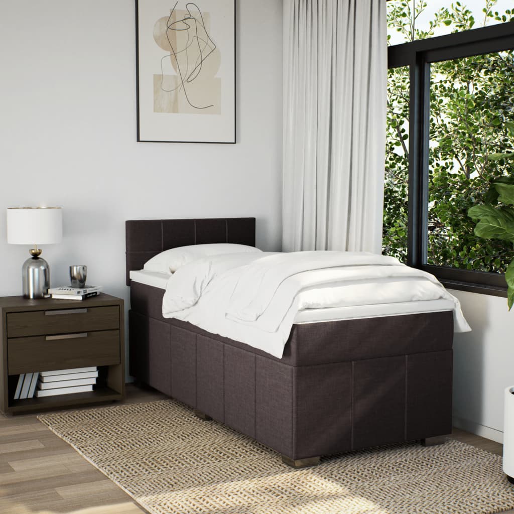 Sommier à lattes de lit avec matelas Marron foncé 100x200 cm - XIOS