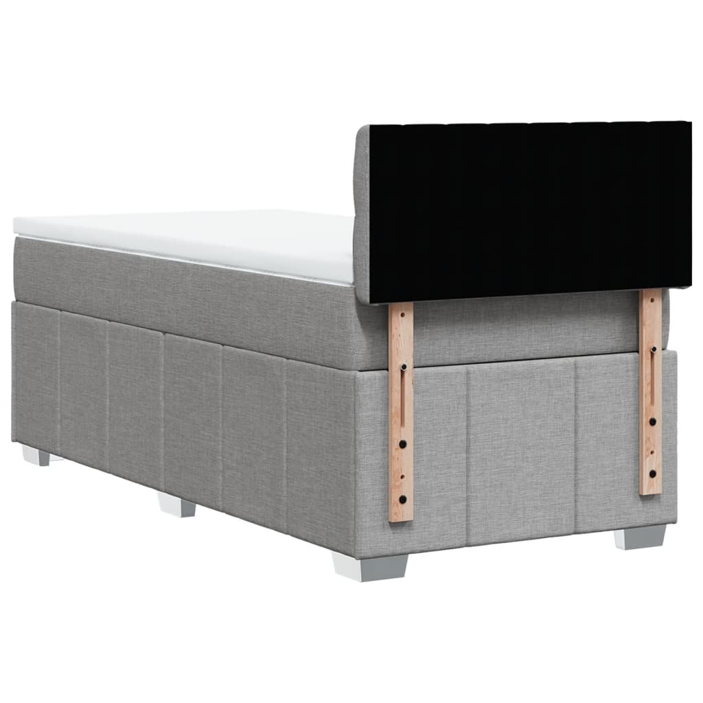 Sommier à lattes de lit avec matelas Gris clair 100x200cm Tissu - XIOS