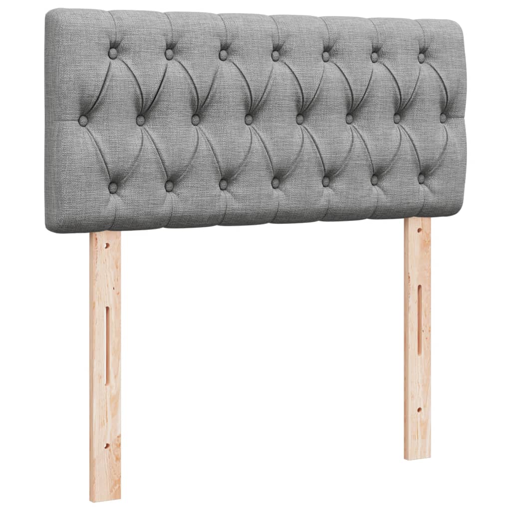 Sommier à lattes de lit avec matelas Gris clair 100x200cm Tissu - XIOS