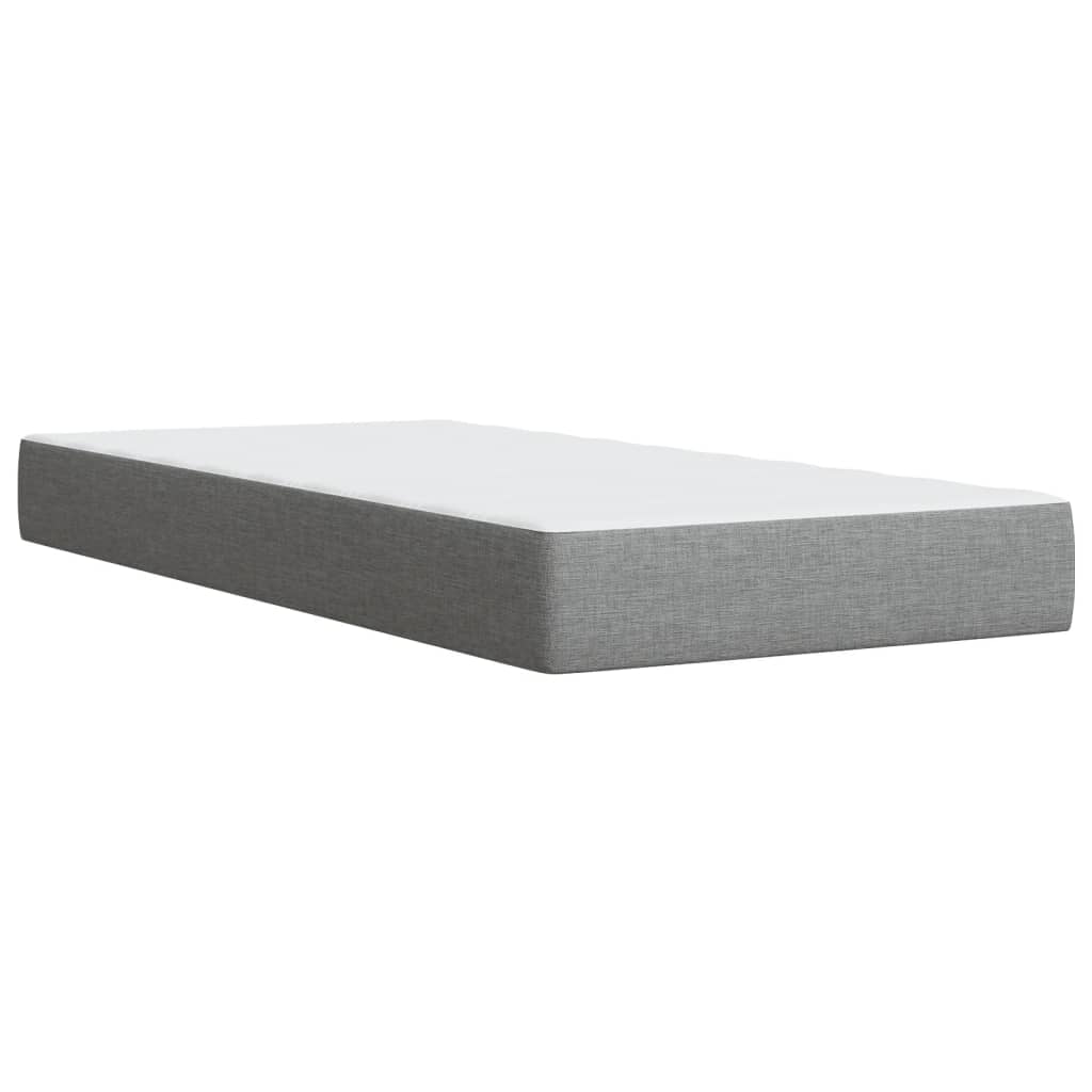 Sommier à lattes de lit avec matelas Gris clair 100x200cm Tissu - XIOS
