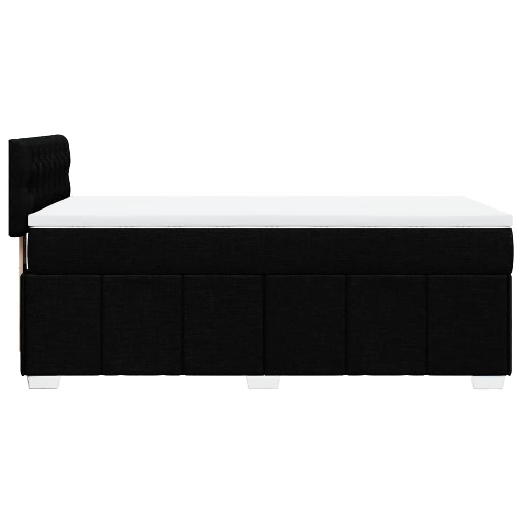 Sommier à lattes de lit avec matelas Noir 100x200 cm Tissu - XIOS