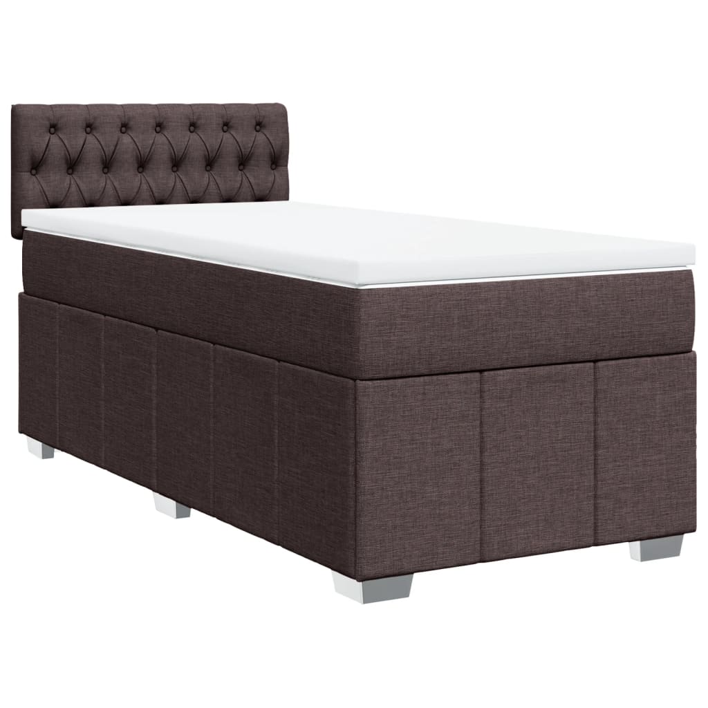 Sommier à lattes de lit avec matelas Marron foncé 100x200 cm - XIOS