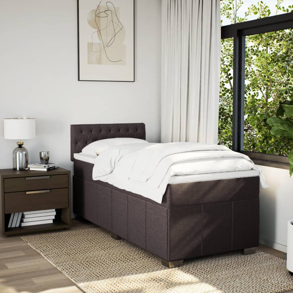 Sommier à lattes de lit avec matelas Marron foncé 100x200 cm - XIOS