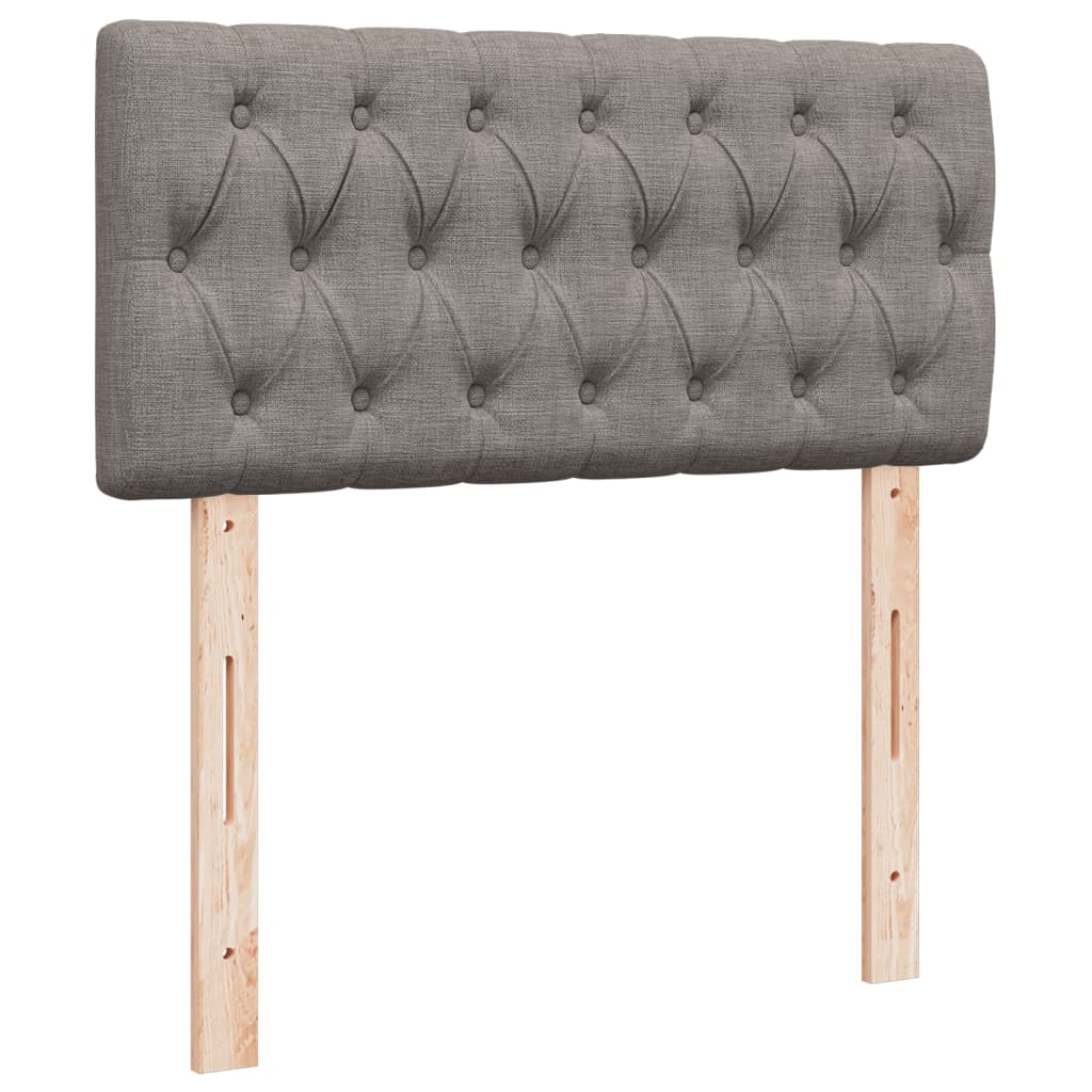 Sommier à lattes de lit avec matelas Taupe 100x200 cm Tissu - XIOS