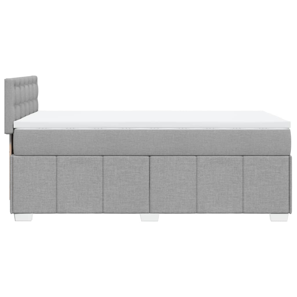 Sommier à lattes de lit avec matelas Gris clair 100x200cm Tissu - XIOS