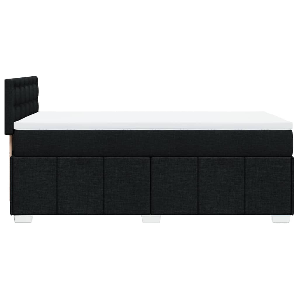 Sommier à lattes de lit avec matelas Noir 100x200 cm Tissu - XIOS