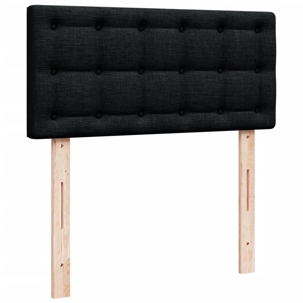 Sommier à lattes de lit avec matelas Noir 100x200 cm Tissu - XIOS