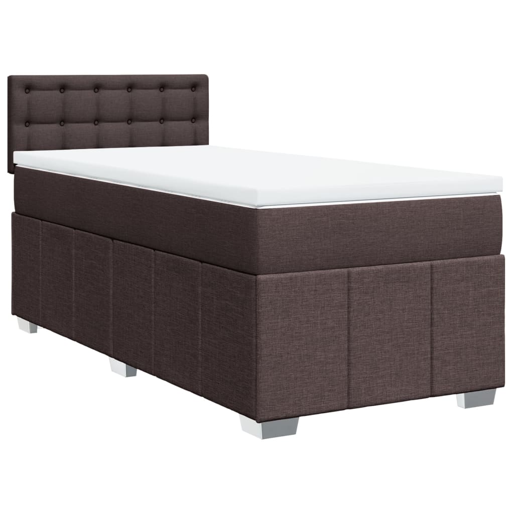 Sommier à lattes de lit avec matelas Marron foncé 100x200 cm - XIOS
