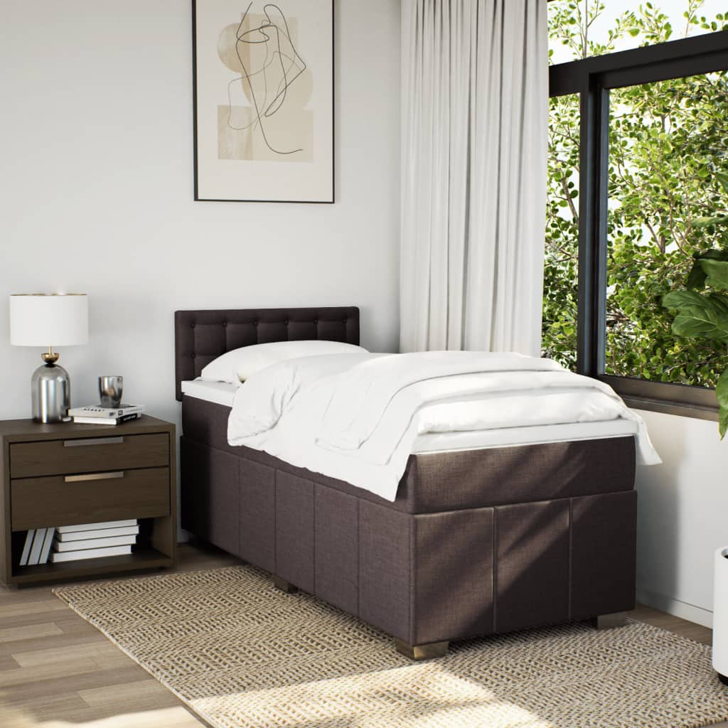 Sommier à lattes de lit avec matelas Marron foncé 100x200 cm - XIOS