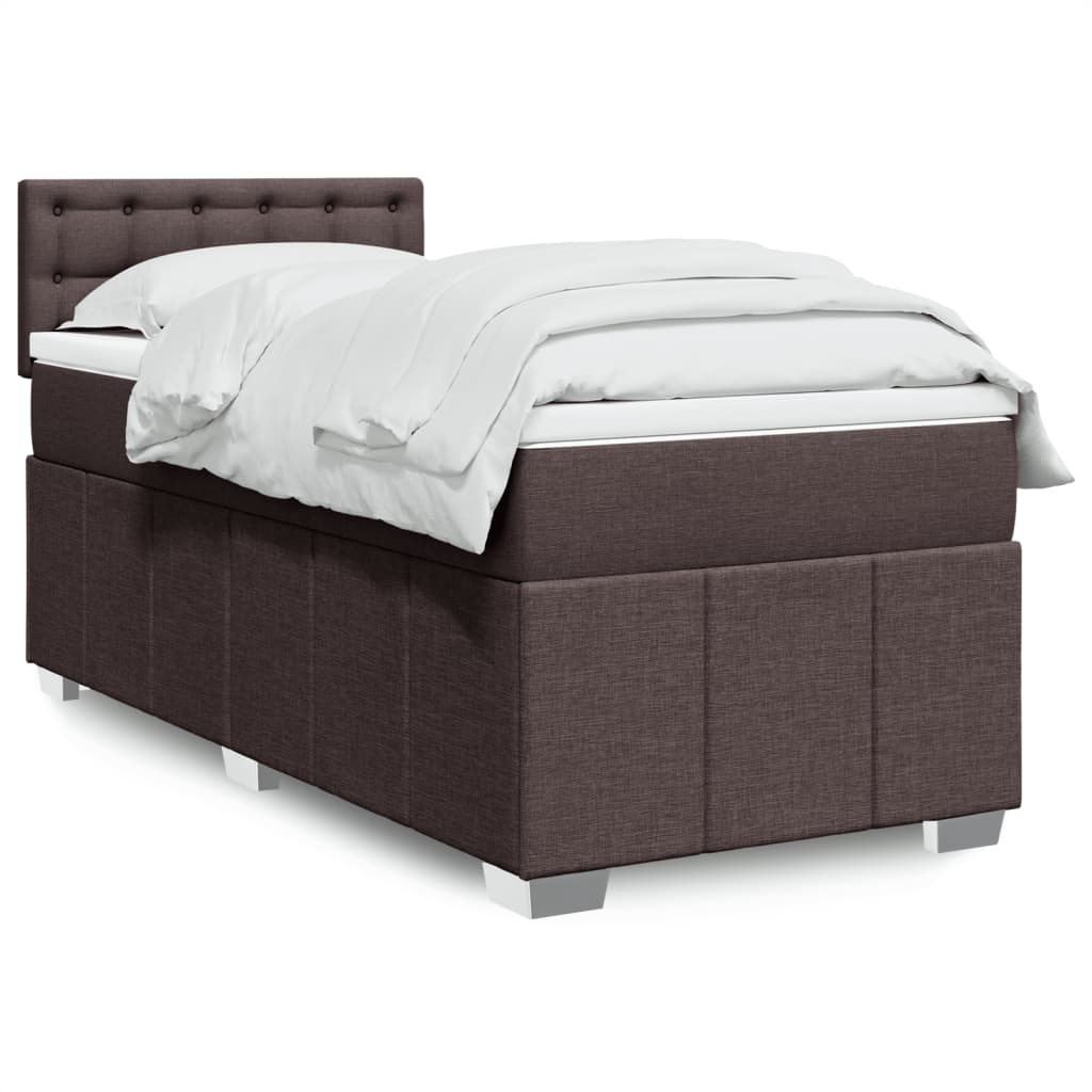 Sommier à lattes de lit avec matelas Marron foncé 100x200 cm - XIOS