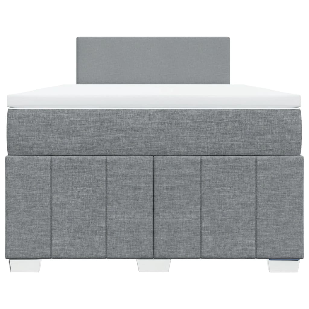 Sommier à lattes de lit avec matelas Gris clair 120x200cm Tissu - XIOS