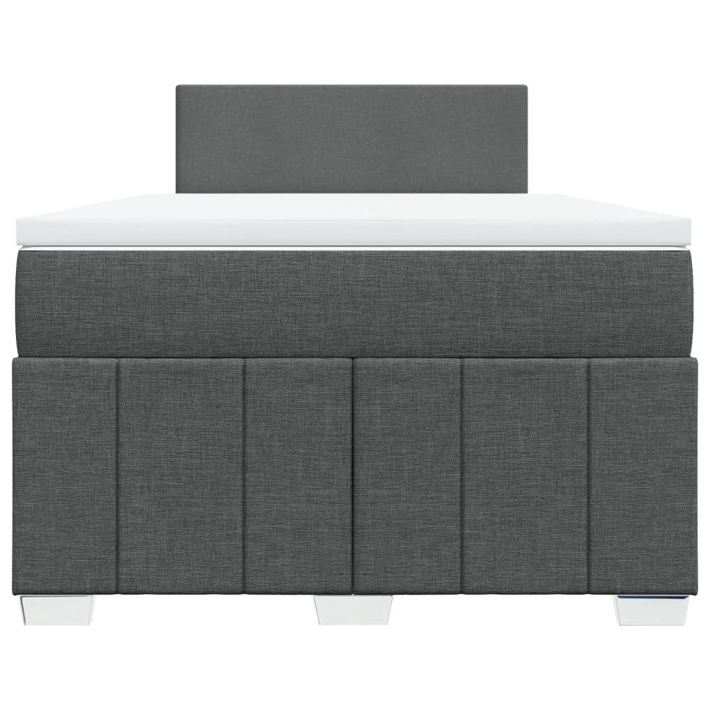 Sommier à lattes de lit avec matelas Gris foncé 120x200cm Tissu - XIOS