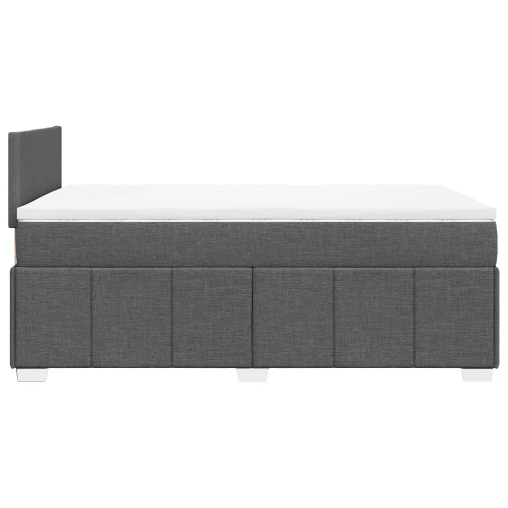 Sommier à lattes de lit avec matelas Gris foncé 120x200cm Tissu - XIOS