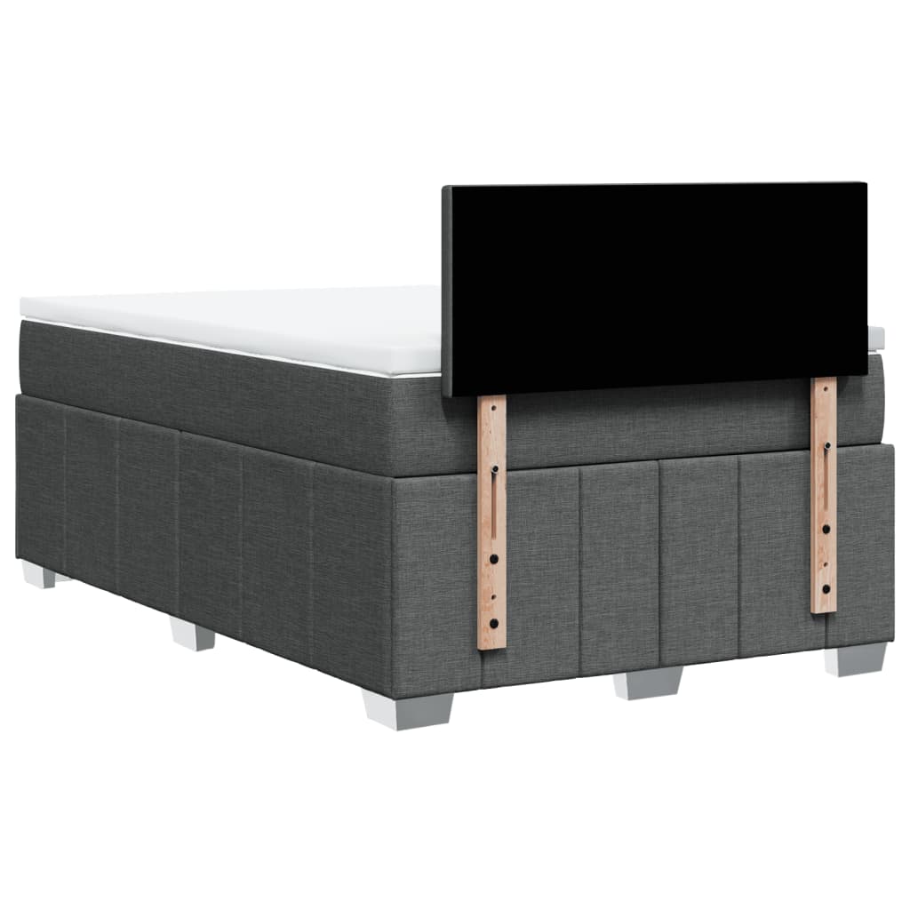 Sommier à lattes de lit avec matelas Gris foncé 120x200cm Tissu - XIOS