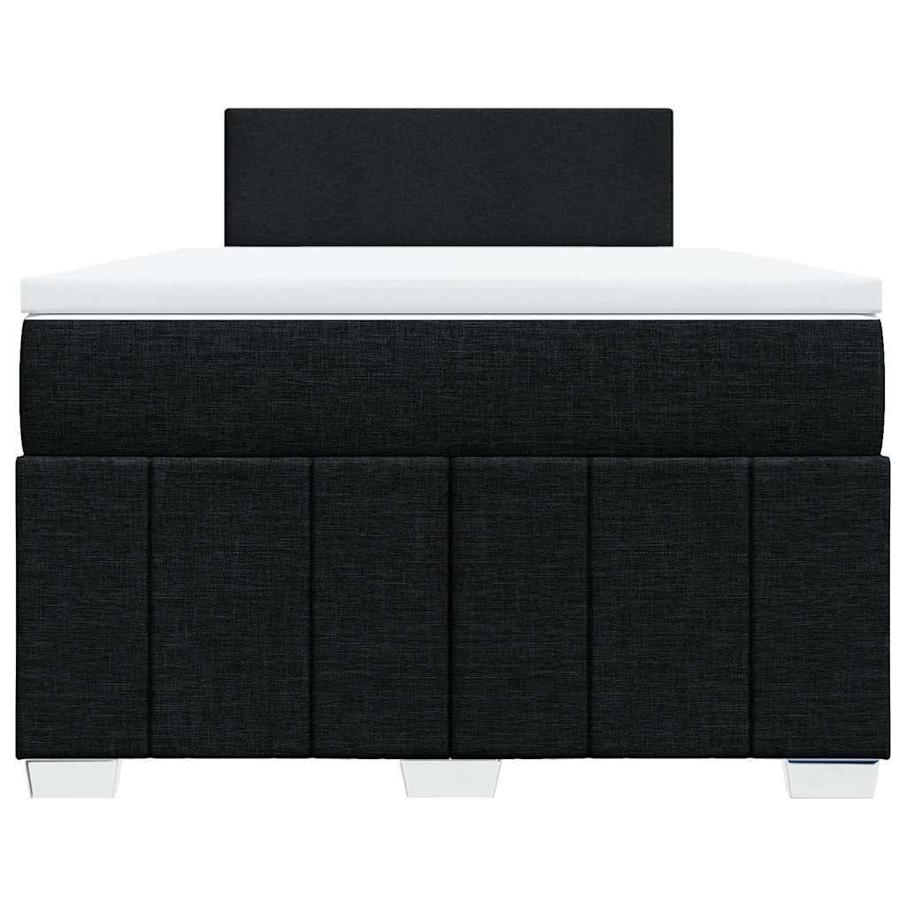 Sommier à lattes de lit avec matelas Noir 120x200 cm Tissu - XIOS