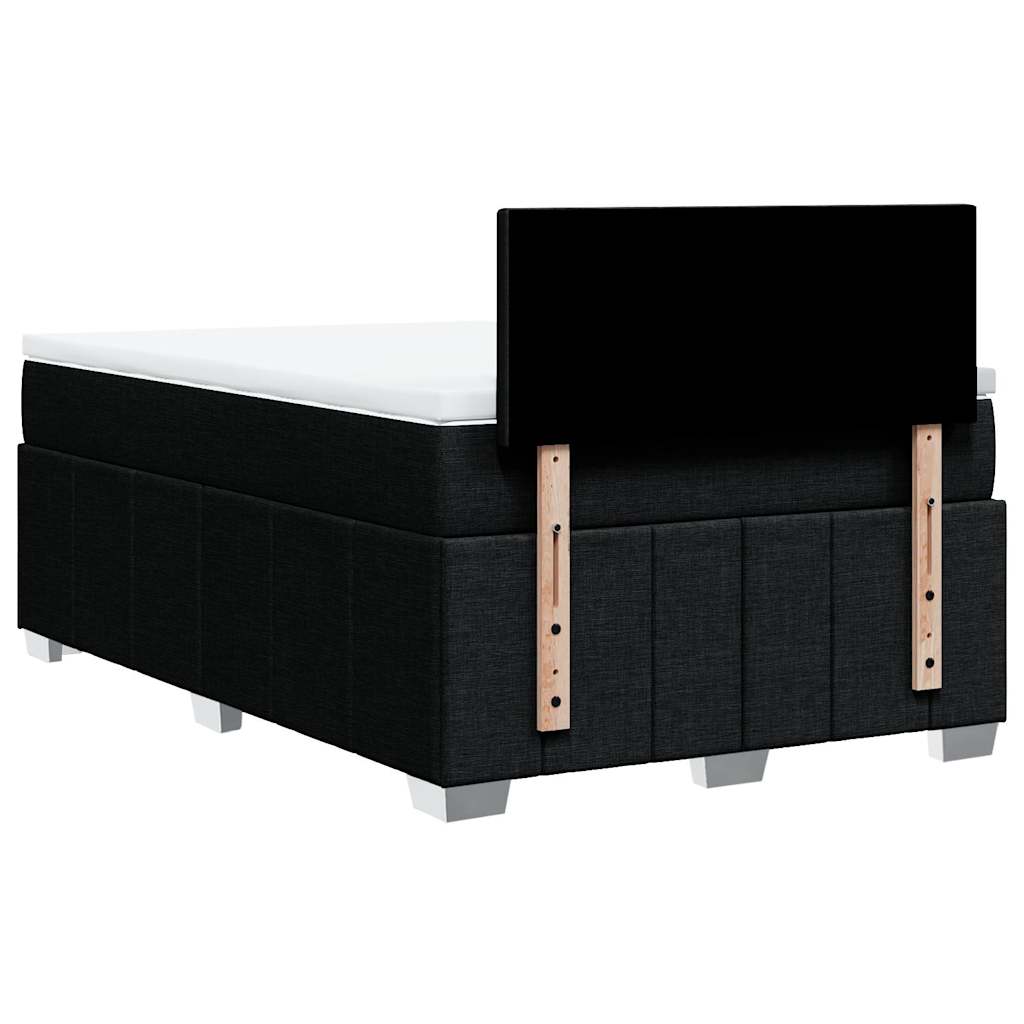 Sommier à lattes de lit avec matelas Noir 120x200 cm Tissu - XIOS