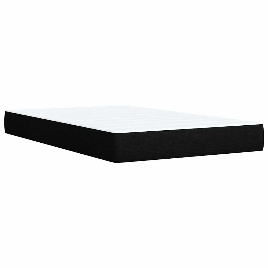 Sommier à lattes de lit avec matelas Noir 120x200 cm Tissu - XIOS