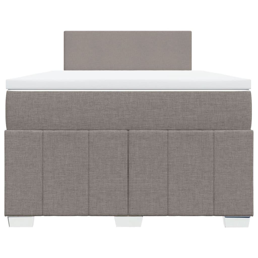 Sommier à lattes de lit avec matelas Taupe 120x200 cm Tissu - XIOS