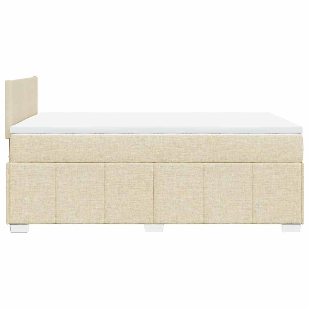 Sommier à lattes de lit avec matelas Crème 120x200 cm Tissu - XIOS