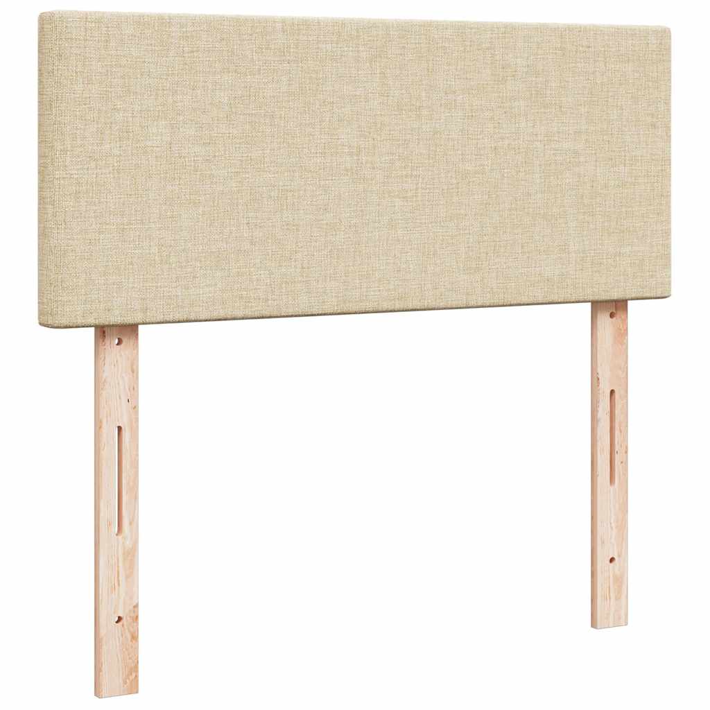 Sommier à lattes de lit avec matelas Crème 120x200 cm Tissu - XIOS