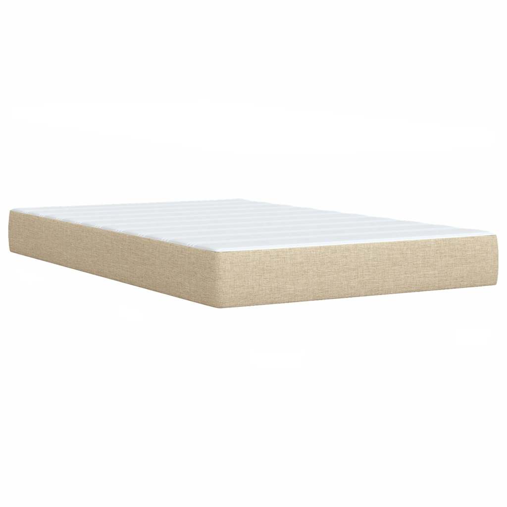 Sommier à lattes de lit avec matelas Crème 120x200 cm Tissu - XIOS