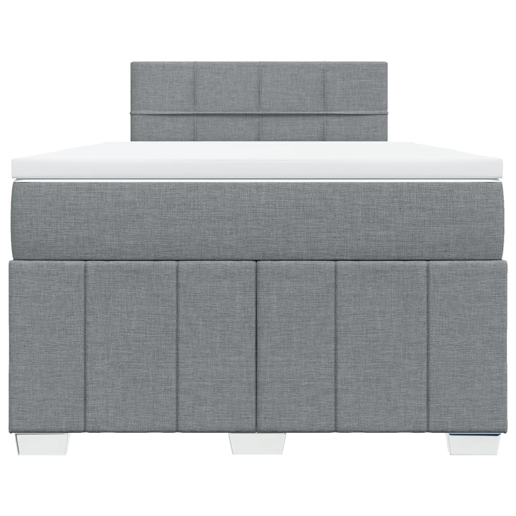 Sommier à lattes de lit avec matelas Gris clair 120x200cm Tissu - XIOS