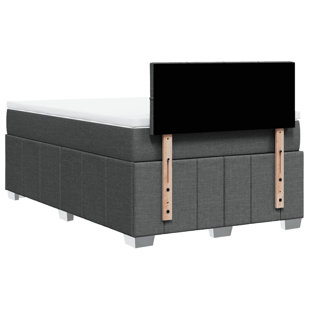 Sommier à lattes de lit avec matelas Gris foncé 120x200cm Tissu - XIOS