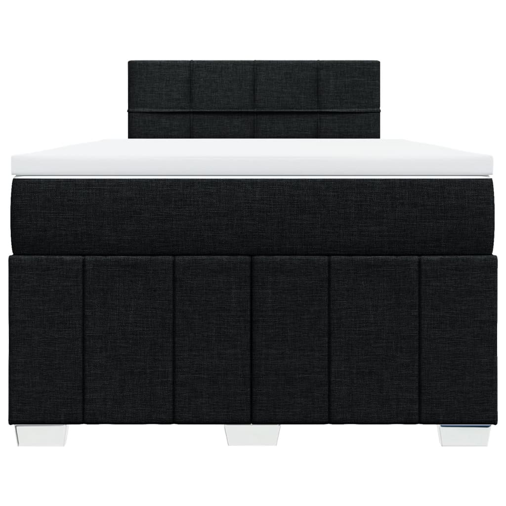 Sommier à lattes de lit avec matelas Noir 120x200 cm Tissu - XIOS