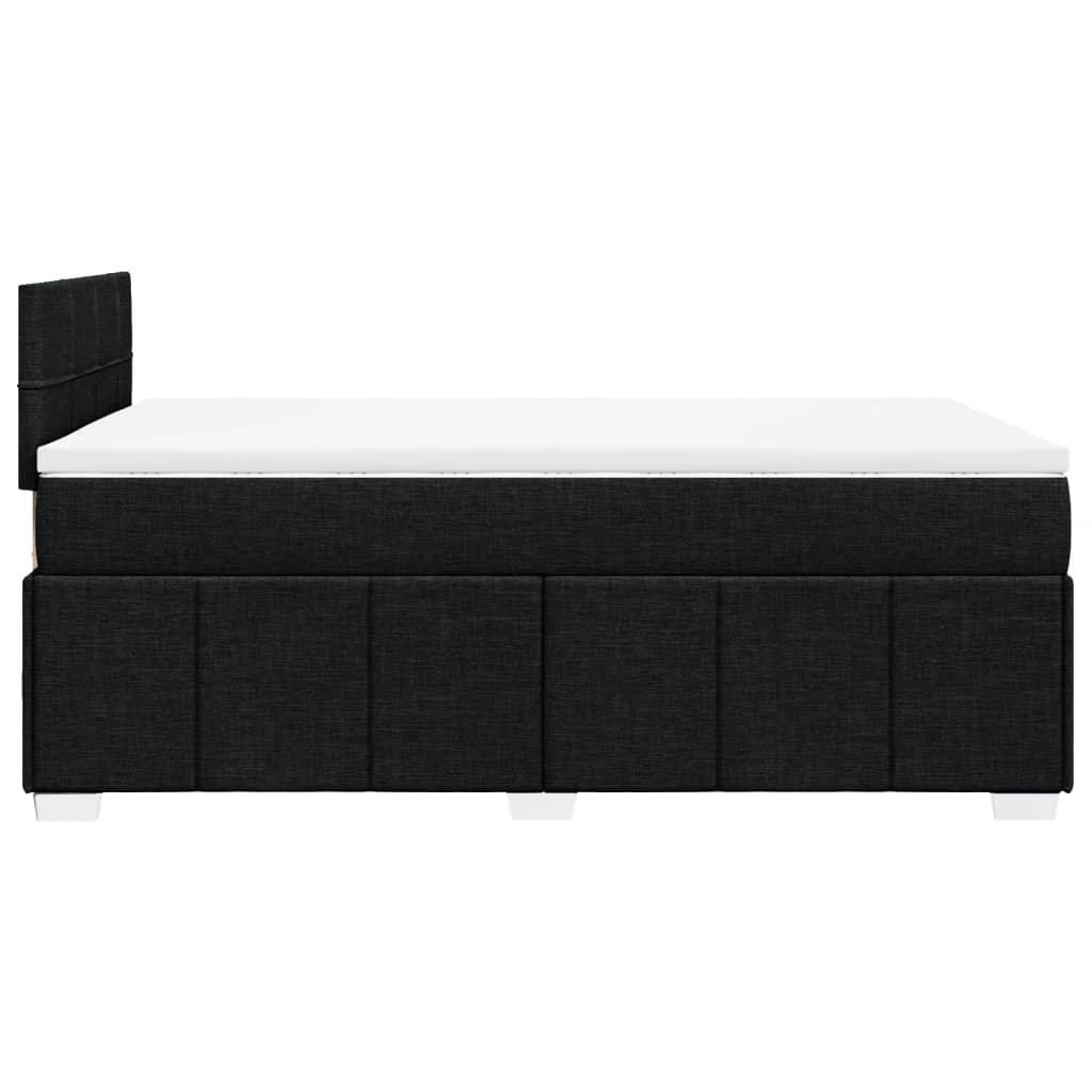 Sommier à lattes de lit avec matelas Noir 120x200 cm Tissu - XIOS