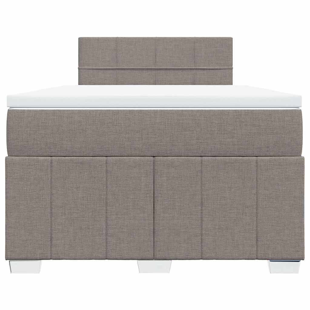 Sommier à lattes de lit avec matelas Taupe 120x200 cm Tissu - XIOS