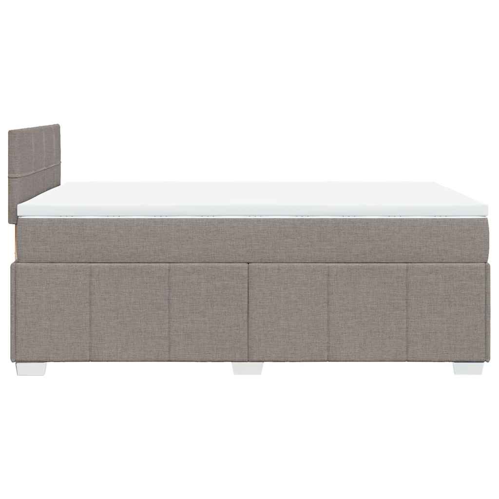 Sommier à lattes de lit avec matelas Taupe 120x200 cm Tissu - XIOS