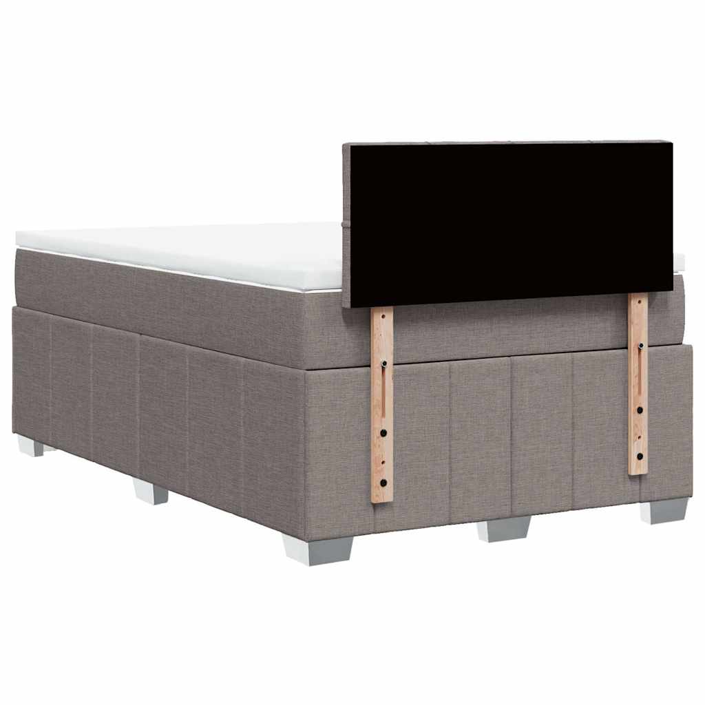 Sommier à lattes de lit avec matelas Taupe 120x200 cm Tissu - XIOS